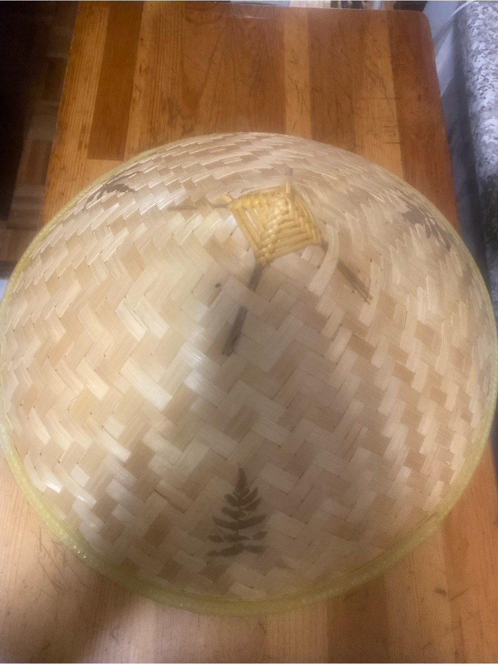 Handwoven Natural Straw Conical Hat - Cream